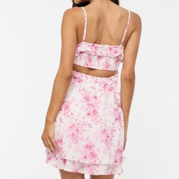 1 LEFT!! GREAT ESCAPE PINK FLORAL MINI DRESS - Picture 2 of 3